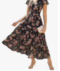 dress, ultra-long sleeve floral dress